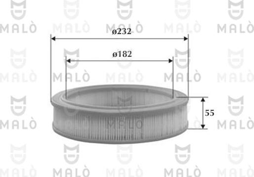 AKRON-MALÒ 1500133 - Повітряний фільтр autocars.com.ua