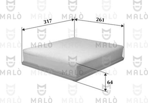 AKRON-MALÒ 1500137 - Повітряний фільтр autocars.com.ua