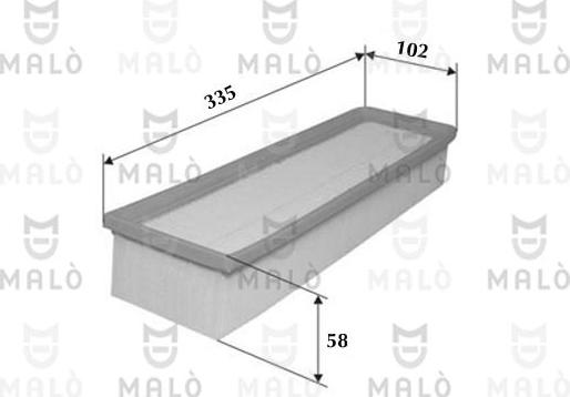AKRON-MALÒ 1500143 - Повітряний фільтр autocars.com.ua