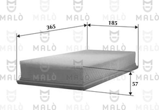 AKRON-MALÒ 1500144 - Повітряний фільтр autocars.com.ua