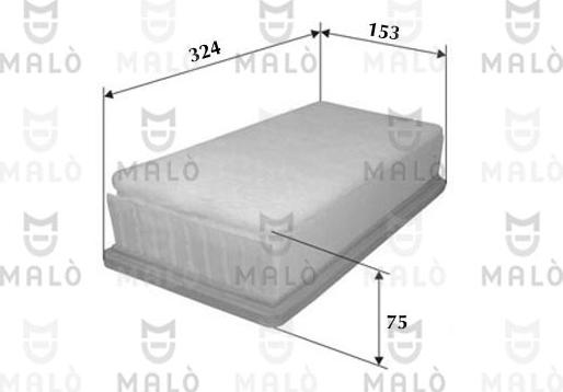 AKRON-MALÒ 1500157 - Повітряний фільтр autocars.com.ua