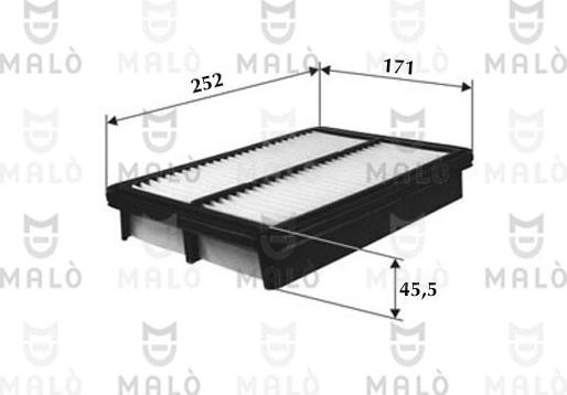 AKRON-MALÒ 1500160 - Повітряний фільтр autocars.com.ua