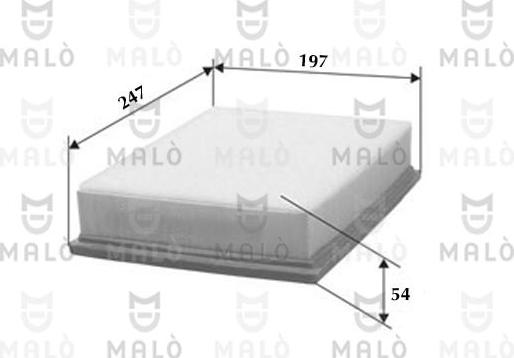 AKRON-MALÒ 1500161 - Повітряний фільтр autocars.com.ua