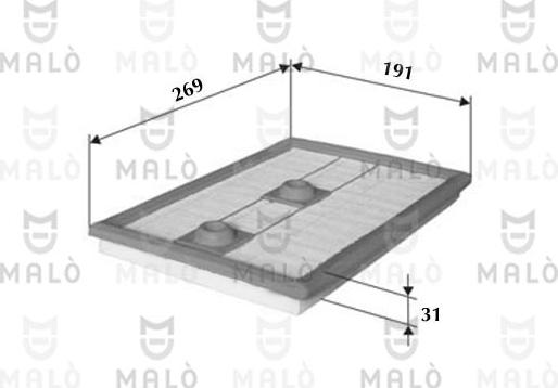 AKRON-MALÒ 1500162 - Повітряний фільтр autocars.com.ua