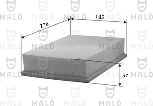 AKRON-MALÒ 1500166 - Повітряний фільтр autocars.com.ua