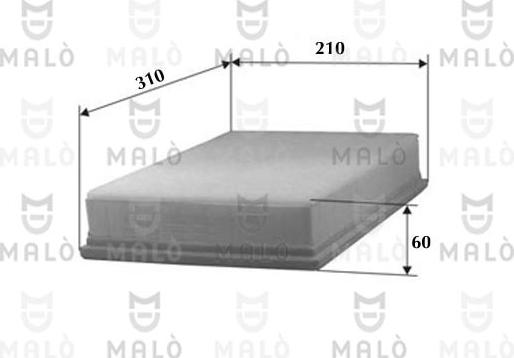 AKRON-MALÒ 1500167 - Повітряний фільтр autocars.com.ua