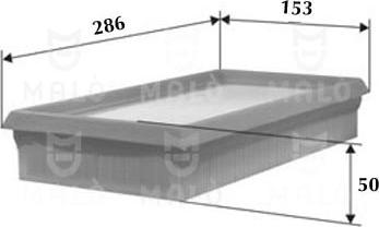 AKRON-MALÒ 1500168 - Повітряний фільтр autocars.com.ua