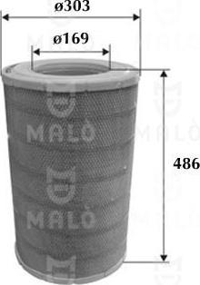 AKRON-MALÒ 1500172 - Повітряний фільтр autocars.com.ua