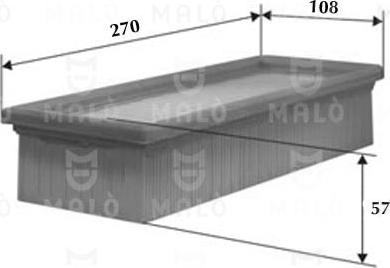 AKRON-MALÒ 1500198 - Повітряний фільтр autocars.com.ua