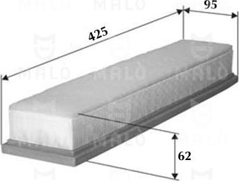 AKRON-MALÒ 1500205 - Повітряний фільтр autocars.com.ua