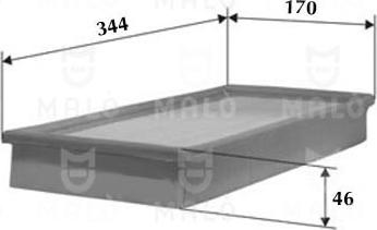 AKRON-MALÒ 1500212 - Повітряний фільтр autocars.com.ua