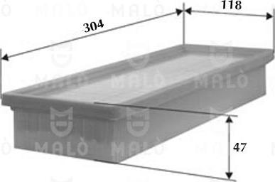 AKRON-MALÒ 1500230 - Повітряний фільтр autocars.com.ua