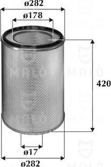 AKRON-MALÒ 1500245 - Повітряний фільтр autocars.com.ua