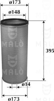 AKRON-MALÒ 1500255 - Фільтр додаткового повітря autocars.com.ua