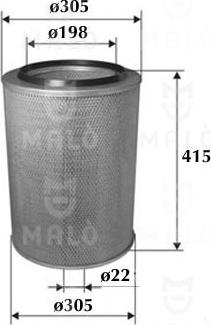 AKRON-MALÒ 1500256 - Повітряний фільтр autocars.com.ua