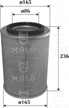 AKRON-MALÒ 1500257 - Повітряний фільтр autocars.com.ua