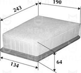 AKRON-MALÒ 1500267 - Повітряний фільтр autocars.com.ua