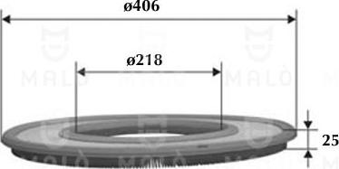AKRON-MALÒ 1500290 - Повітряний фільтр autocars.com.ua