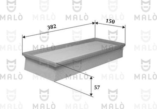 AKRON-MALÒ 1500313 - Повітряний фільтр autocars.com.ua