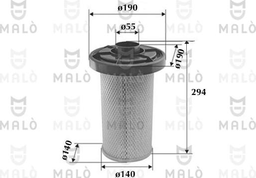 AKRON-MALÒ 1500316 - Повітряний фільтр autocars.com.ua