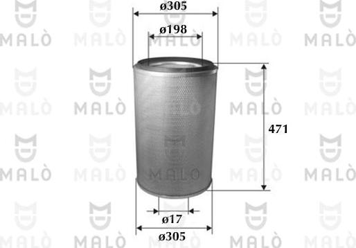 AKRON-MALÒ 1500322 - Повітряний фільтр autocars.com.ua