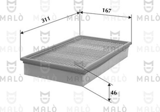 AKRON-MALÒ 1500331 - Повітряний фільтр autocars.com.ua