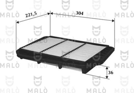 AKRON-MALÒ 1500334 - Повітряний фільтр autocars.com.ua