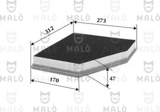 AKRON-MALÒ 1500339 - Повітряний фільтр autocars.com.ua