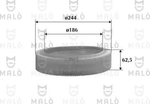 AKRON-MALÒ 1500345 - Повітряний фільтр autocars.com.ua