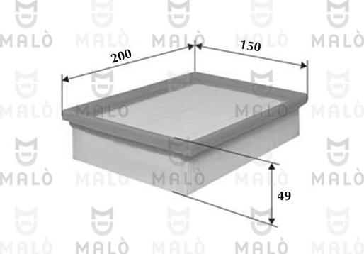 AKRON-MALÒ 1500350 - Повітряний фільтр autocars.com.ua