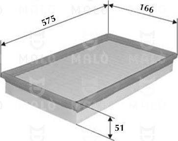 AKRON-MALÒ 1500376 - Повітряний фільтр autocars.com.ua