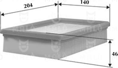 AKRON-MALÒ 1500381 - Повітряний фільтр autocars.com.ua