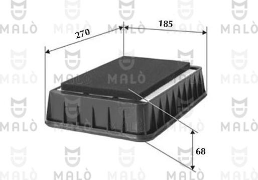 AKRON-MALÒ 1500412 - Повітряний фільтр autocars.com.ua