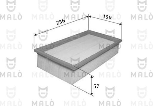 AKRON-MALÒ 1500415 - Повітряний фільтр autocars.com.ua