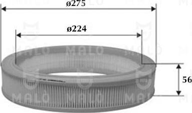 AKRON-MALÒ 1500431 - Повітряний фільтр autocars.com.ua