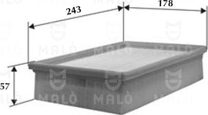 AKRON-MALÒ 1500456 - Повітряний фільтр autocars.com.ua