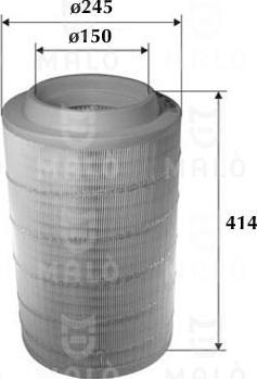 AKRON-MALÒ 1500480 - Повітряний фільтр autocars.com.ua