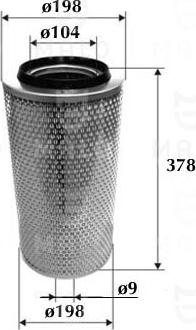 AKRON-MALÒ 1500502 - Повітряний фільтр autocars.com.ua