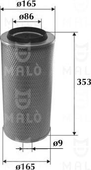 AKRON-MALÒ 1500518 - Повітряний фільтр autocars.com.ua