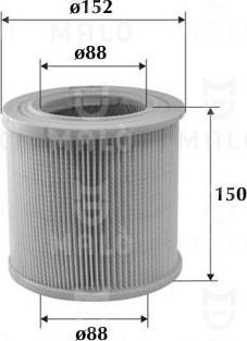 AKRON-MALÒ 1500519 - Повітряний фільтр autocars.com.ua