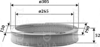 AKRON-MALÒ 1500535 - Повітряний фільтр autocars.com.ua