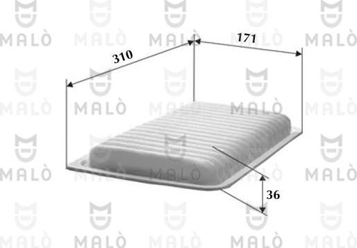 AKRON-MALÒ 1500547 - Повітряний фільтр autocars.com.ua