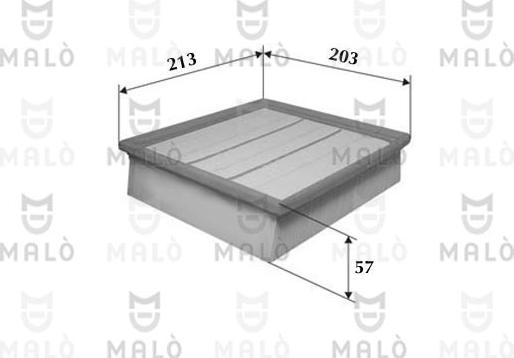 AKRON-MALÒ 1500560 - Повітряний фільтр autocars.com.ua