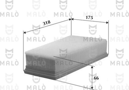 AKRON-MALÒ 1500564 - Повітряний фільтр autocars.com.ua