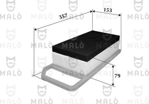 AKRON-MALÒ 1500565 - Повітряний фільтр autocars.com.ua