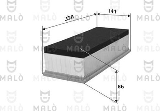 AKRON-MALÒ 1500566 - Повітряний фільтр autocars.com.ua