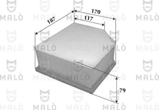 AKRON-MALÒ 1500581 - Повітряний фільтр autocars.com.ua