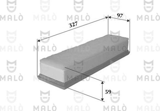 AKRON-MALÒ 1500582 - Повітряний фільтр autocars.com.ua