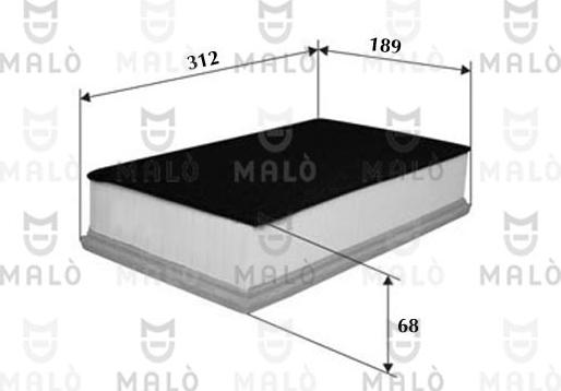 AKRON-MALÒ 1500586 - Повітряний фільтр autocars.com.ua