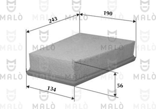 AKRON-MALÒ 1500590 - Повітряний фільтр autocars.com.ua